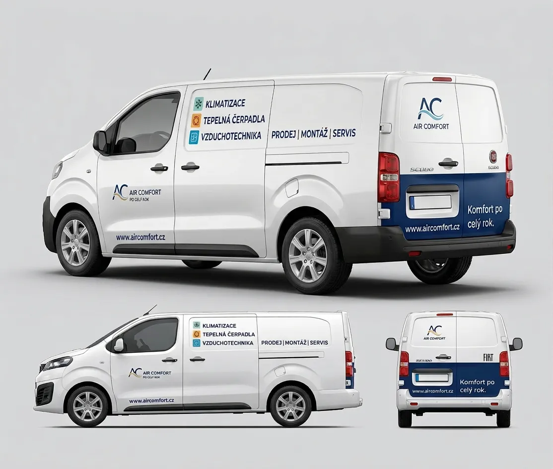 Air Comfort — vizuální identita, ukázka 4